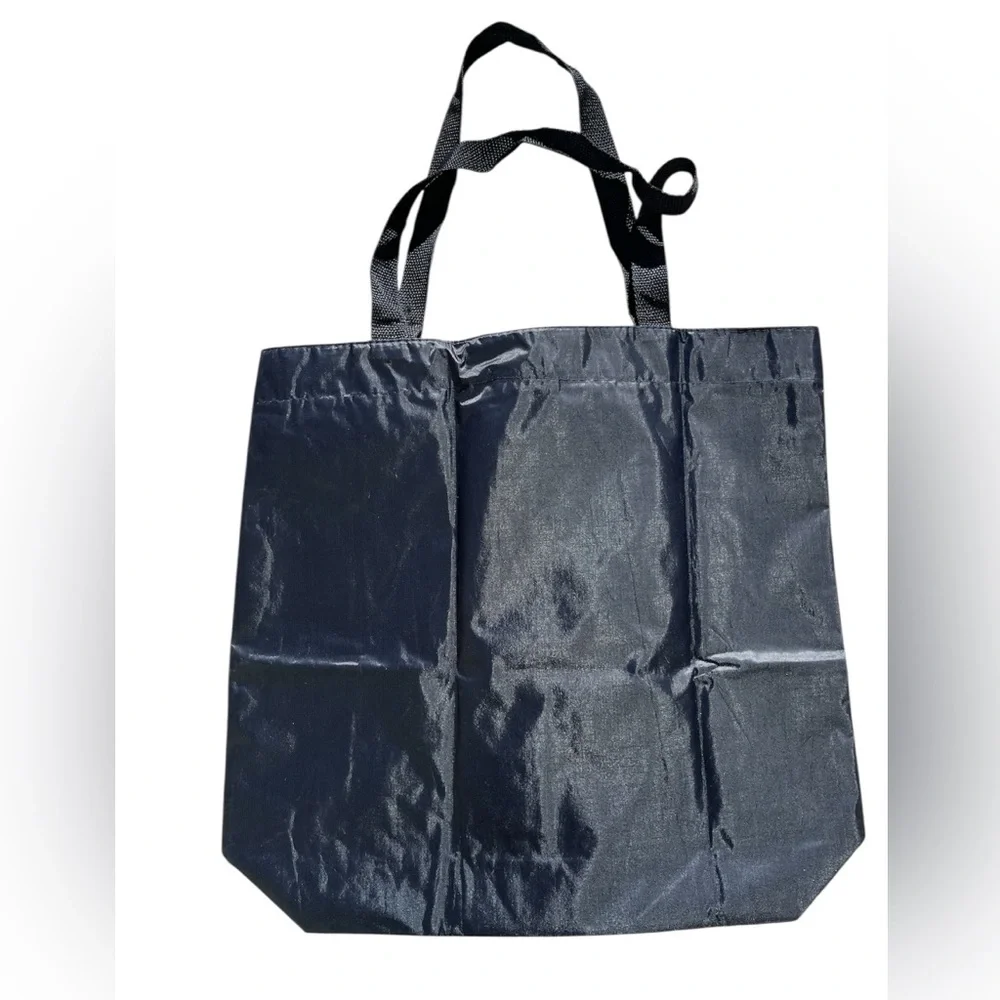 Norman Rockwell Print Tote Bag Black Nylon Large Bag Carry All - Picture 2 of 5